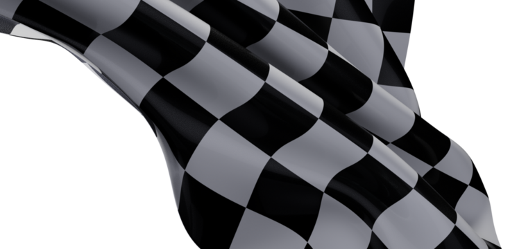 High-quality image of a checkered flag, perfect for sports, racing, and competition themes.