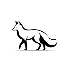 Wild Fox Vector Illustration – Elegant Forest Animal Design