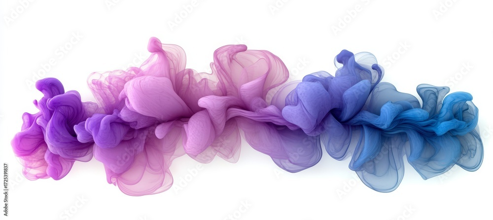 Canvas Prints dreamy flowing ink cloud with vibrant blend colors, abstract soft gradient and colorful swirls