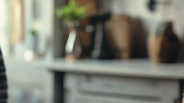 selective focus man accepting a delivery box at home