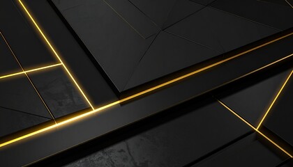 Abstract Black and Gold Geometric Background Luxury Design