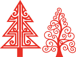 Christmas tree vector design holiday season festive decoration