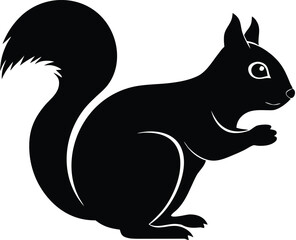 climbing squirrel vector, nature illustration art 
