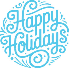 Happy holidays winter background christmas card vector design