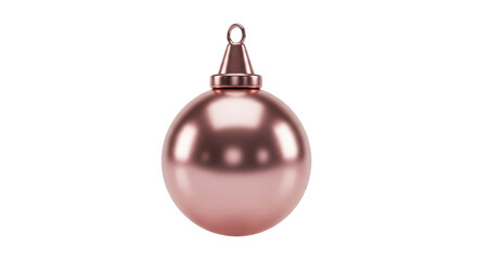 Isolated rose gold Christmas ornament, holiday decoration, celebration, event decor