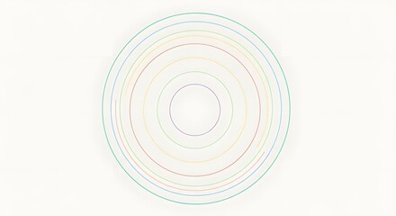 Concentric circles in pastel colors on a white background.