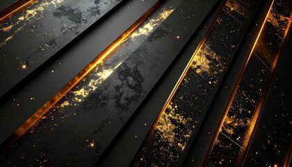 Abstract Metallic Textures Elegant Black and Gold Design Elements for Digital Graphics