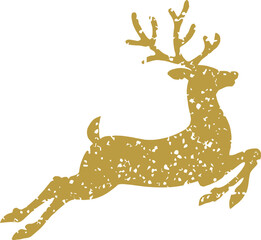 Golden glitter reindeer christmas holiday festive decoration