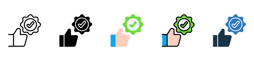 Approval icon multiple style 