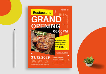 Restaurant Grand Opening Flyer