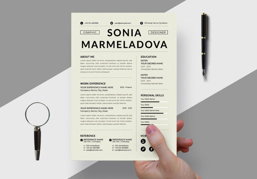 Resume Template Layout