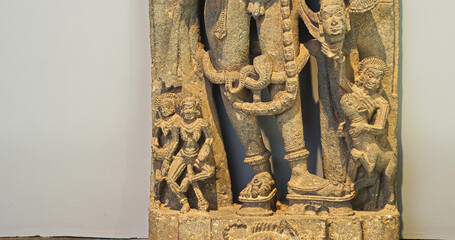 Ancient Statue Of Bhairava Or Frightful, Or Kala Bhairava, Is Shaivite And Vajrayana Deity...