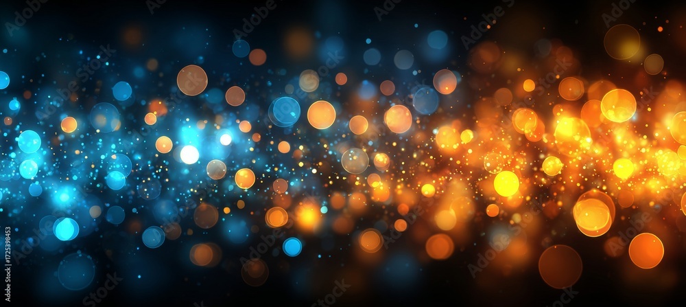 Poster bokeh background with sparkling points of light, creating a festive and elegant atmosphere