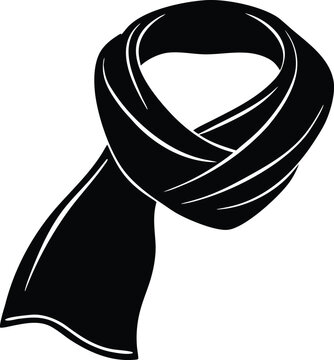 black scarf simple design clip art preview