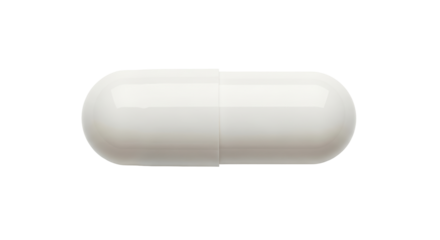 Isolated white medical capsule, dietary supplement, vitamin for pharmaceutical industry