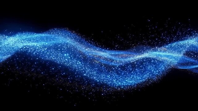 デジタルの波と未来的な背景イメージ