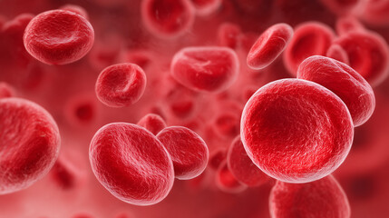 red blood cells flowing through vein, haemoglobin, anaemia concept, women's menstrual health, 3d medical healthcare	
