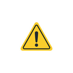 Danger, Warning sign icon logo flat vector design