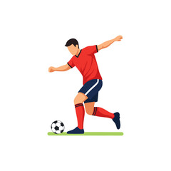 Soccer player running icon logo flat vector design