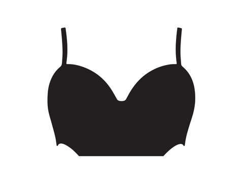 New lingrie icon in silhouette modern style by advance white background.