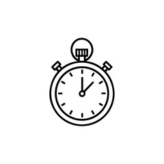 Stopwatch linear icon logo flat vector design
