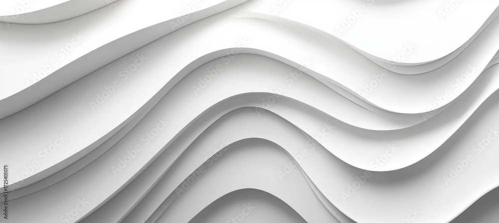 Poster elegant and serene delicate wave pattern background with soft cloud white minimalist design template
