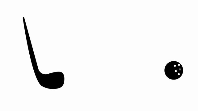golf icon animation simple flat