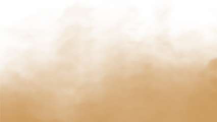 Light beige dust smoke fog mist powder cloud soft texture overlay brush effect isolated PNG on transparent background