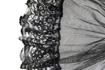 Transparent overlay background of a lace lacy fabric weaved texture