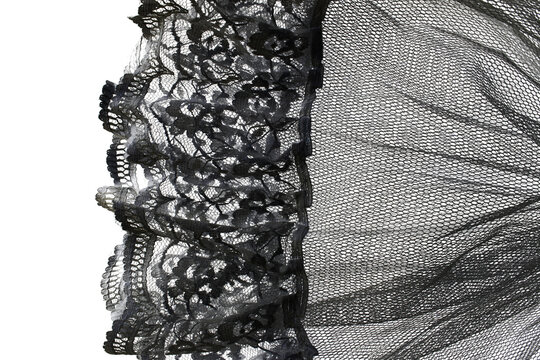 Transparent overlay background of a lace lacy fabric weaved texture
