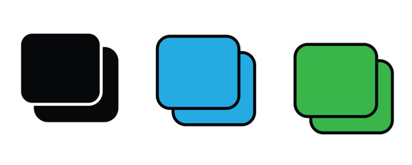 Shapes of Simplicity: A vibrant study of overlapping colored squares, each with rounded corners, showcasing a minimalist graphic design in primary hues.