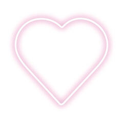 Glowing Neon Heart: A vivid neon heart shines brightly, its radiant form symbolizing affection, love, and warmth. A graphic representation of the universal symbol of love.
