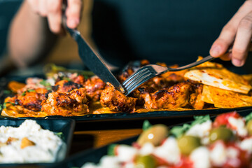 “Contemporary cafe and restaurant design with elegant decor, indoor seating, bar area and decorative lighting”