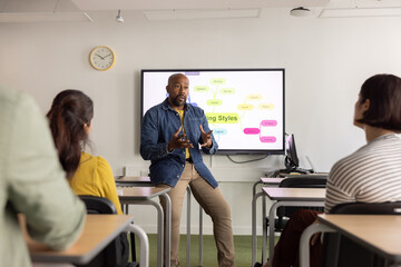 Instructor Sharing Learning Ideas with Students