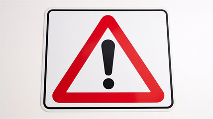 Striking red triangle warning sign with black exclamation mark signifies urgent alert or important caution needed for immediate attention