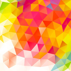 abstract background with triangles with rainbow colours