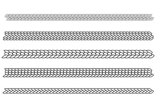 15 Knitting Cord Templates Fashion Technical Drawing Illustrations	