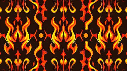 seamless pattern of fire