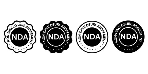 set of labels non disclosure agreement, set of stamp non disclosure agreement