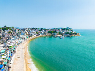 Aerial photography of the coastal fishing village of Dongshan Island in Zhangzhou, Fujian