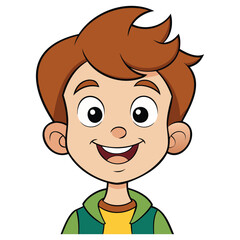 Obraz premium Happy Boy Icon Male Child Avatar Graphic Design Illustration