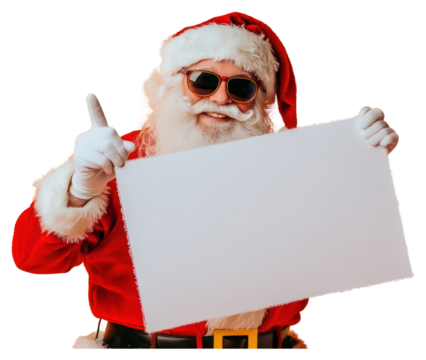 PNG Santa Claus wearing sunglasses background christmas festive.