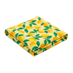 Bright yellow fabric with lemon pattern perfect for summer crafts and decor projects