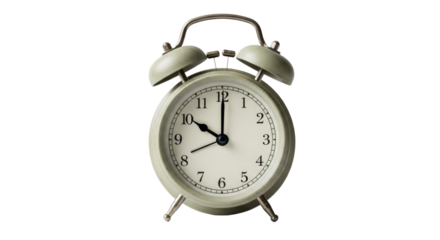 Vintage alarm clock showing nearly ten o'clock indicating time for morning routine or daily activities