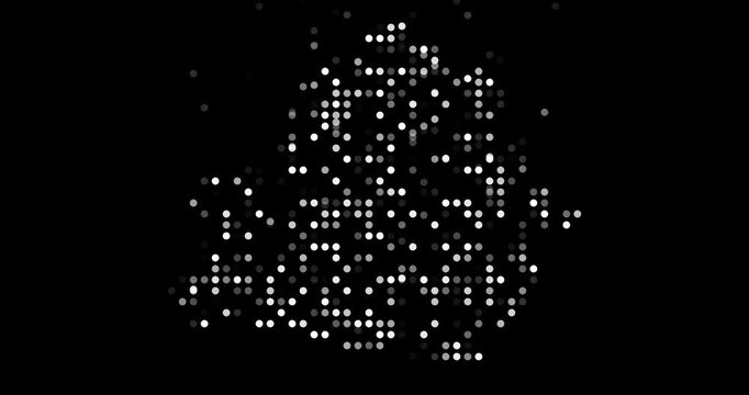 Flying circles create Belarus cultural silhouette