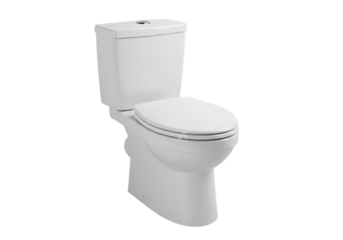 Modern Two-Piece Toilet: Clean and Efficient Bathroom Design isolated on transparent background