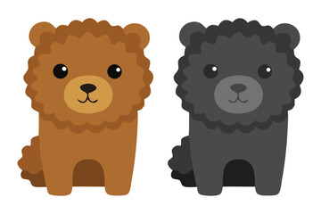 Needle felted animals, soft sculptures in Various Colors, bear, teddy bear, vector, kawaii, adorable, friendly, playful, pet, toy, drawing, illustration