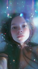 Straight-on Portrait of Young Woman in Dreamy Light