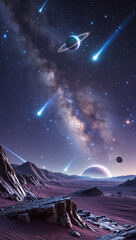 A Stunning Cosmic Scene with Planets, Comets, and the Milky Way Galaxy