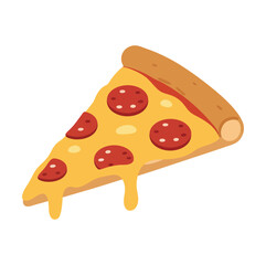 A delicious slice of pepperoni pizza with melted cheese.